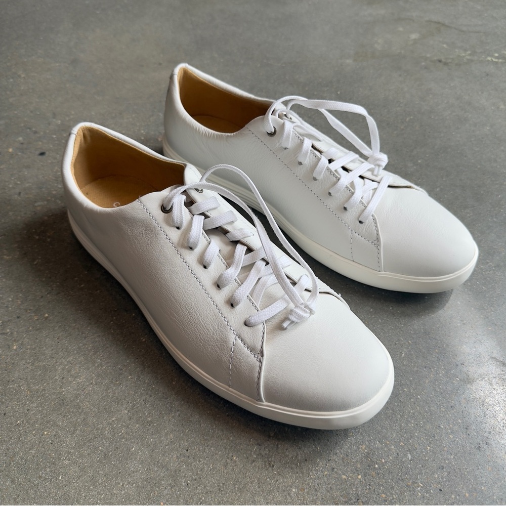 Men's Cole Haan GRAND CROSSCOURT II White Leather Sneakers